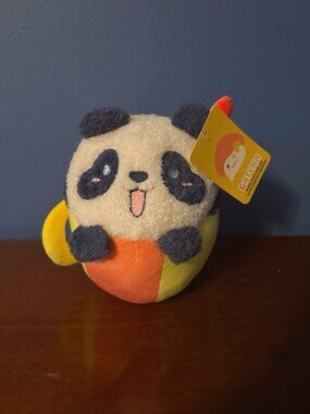 NWT 7” Gatcha Panda In A Tea Coffee Cup With Straw Plush